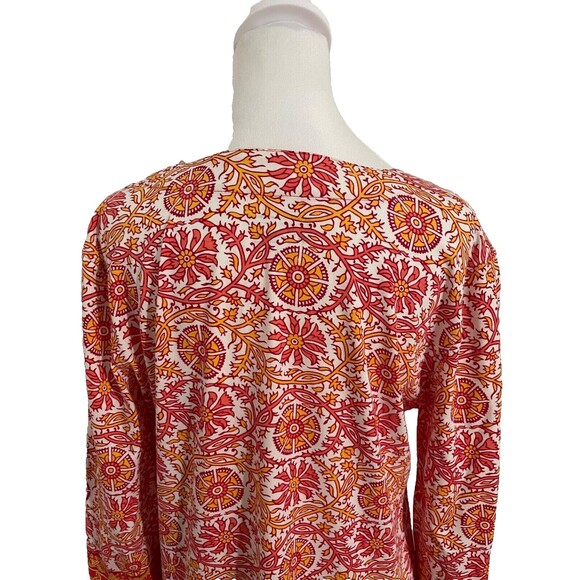 ๐ Coolibar UPF 50+ Tunic Dress Women's M Floral Geometric Boho Cotton Blend - Picture 10 of 14